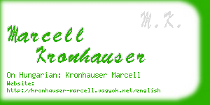 marcell kronhauser business card